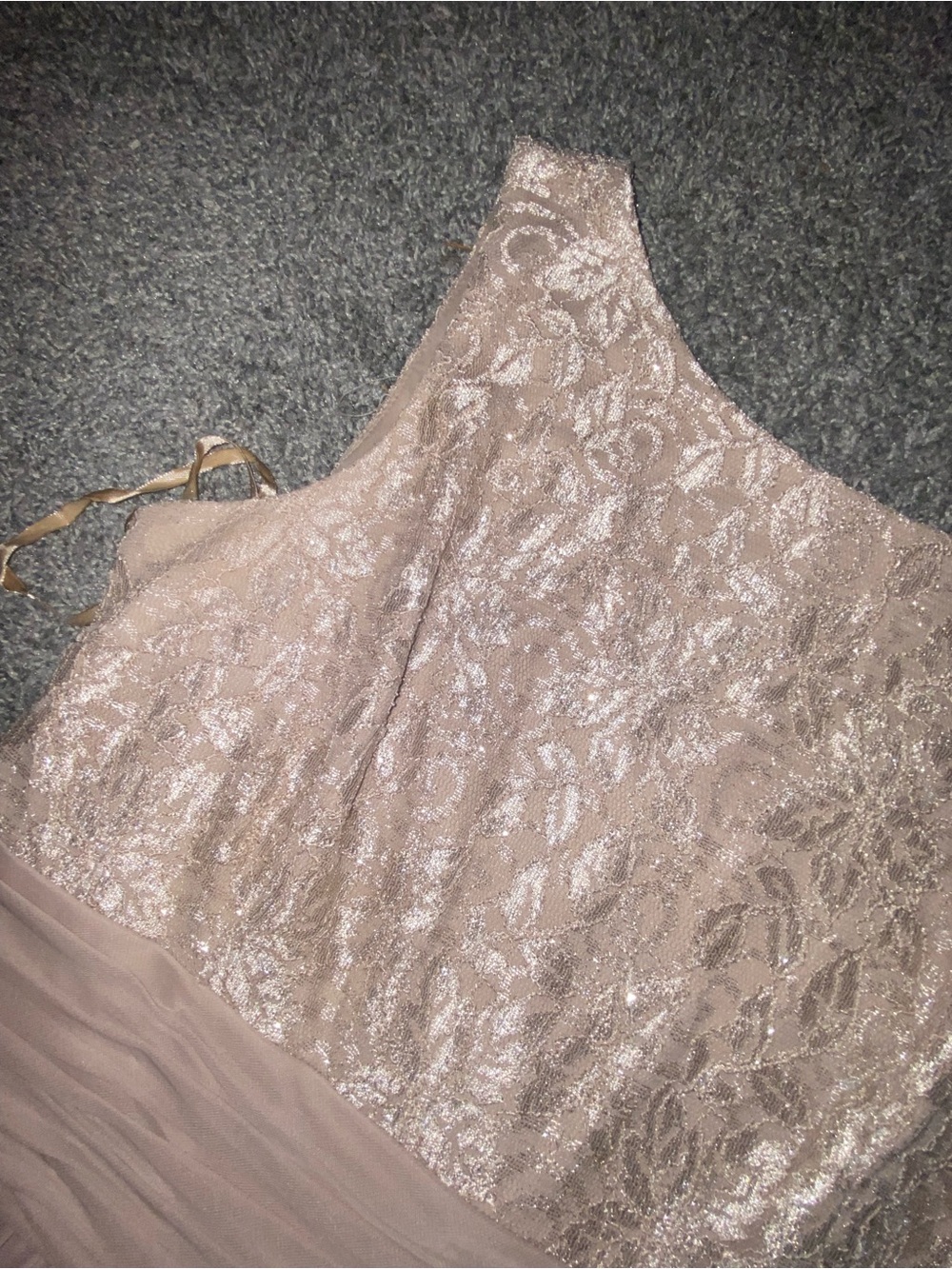 JH Collectibles Dusty Pink Lace Bodice Chiffon Skirt Dress - Picture 5 of 5